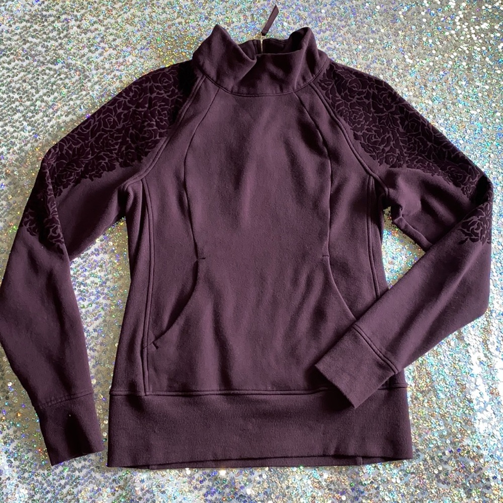 Lululemon • Floral Flock Velvet Detail Pullover Sweatshirt - Picture 2 of 15